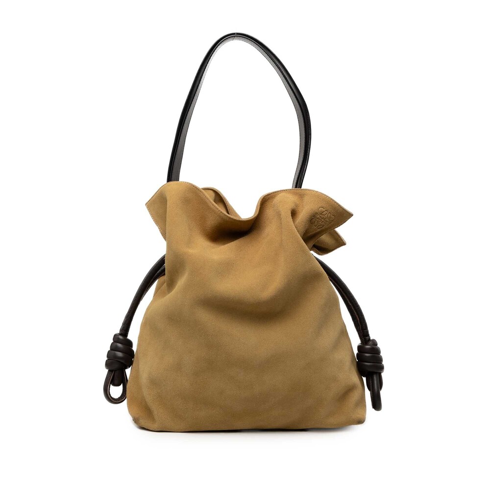 Pre-Loved LOEWE Large Suede Flamenco Knot Tote